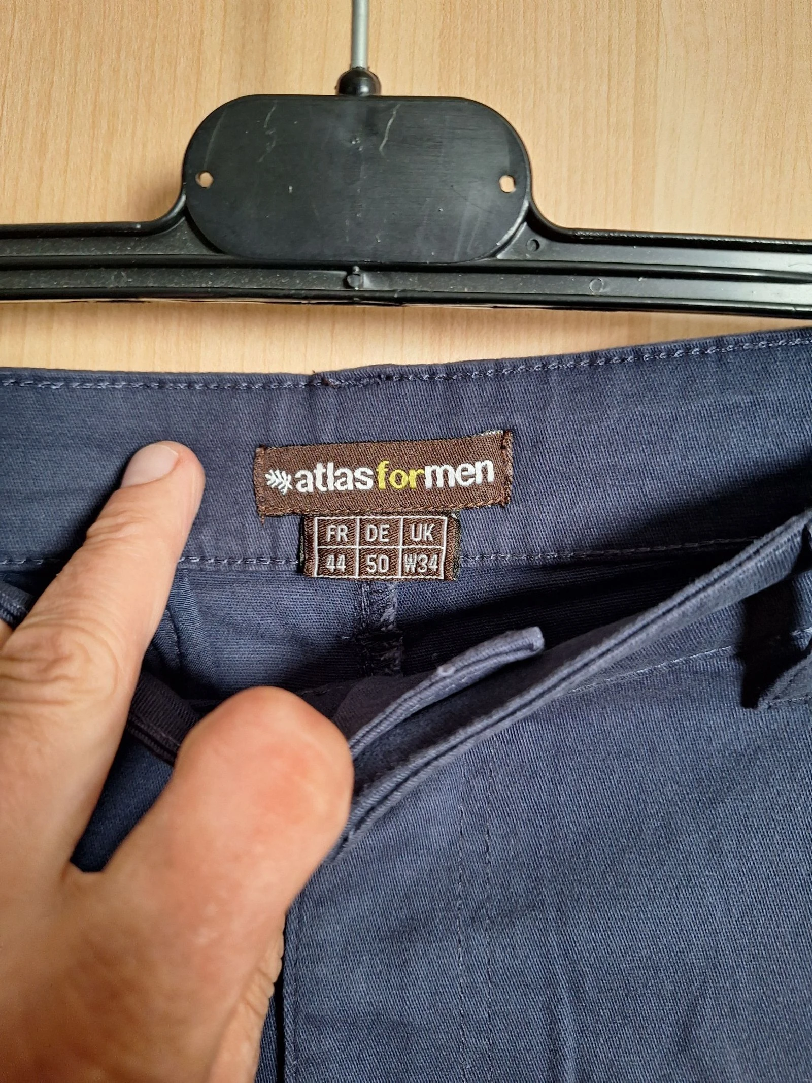 Calça chino azul marinho Atlas para homens tamanho 44 nova sem etiqueta – photo 4